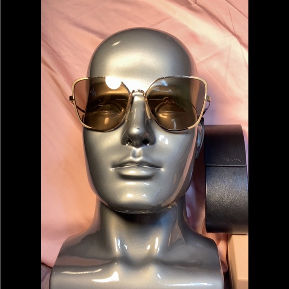 Prada Gold-Toned Aviator Sunglasses - Picture 1 of 3